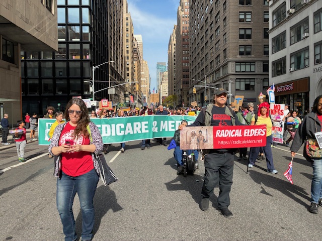 Radical Elders and others in New York City No Kings march.